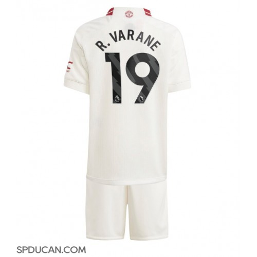 Dječji Nogometni Dres Manchester United Raphael Varane #19 Rezervni 2023-24 Kratak Rukav (+ Kratke hlače)